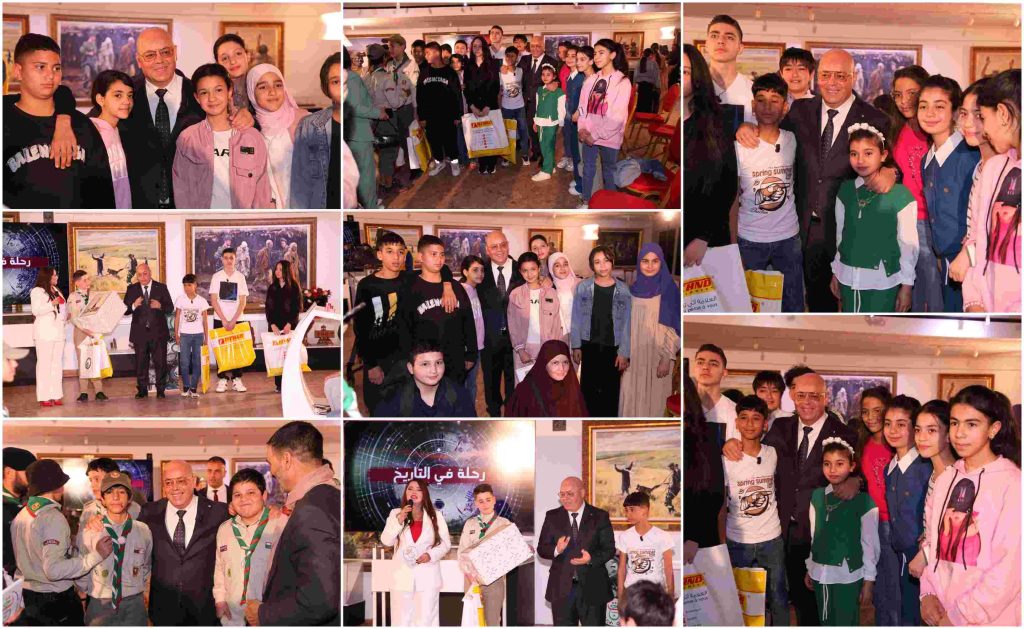 تسجيل حصة تلفزيونية رحلة عبر التاريخ و التي تعتبر حصة مسابقات للناشئة و الشباب الجزائري تهتم بتعليه (1)