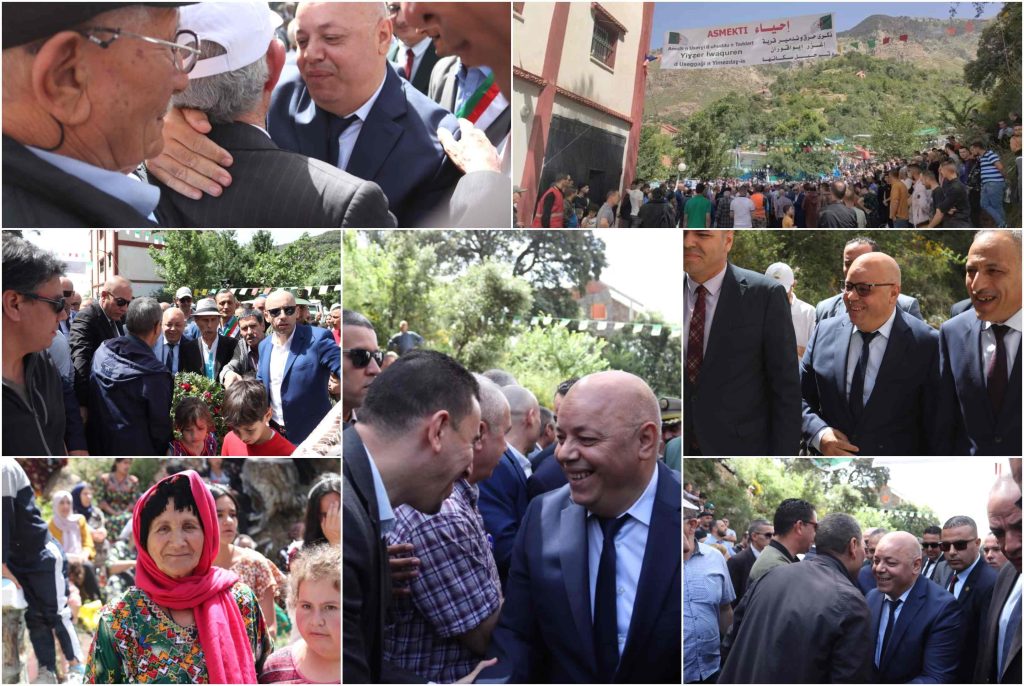 أشرف السيد #العيد_ربيڨة، وزير المجاهدين وذوي الحقوق، ببلدية صحاريج على مراسم احياء هذه الذكرى (1)