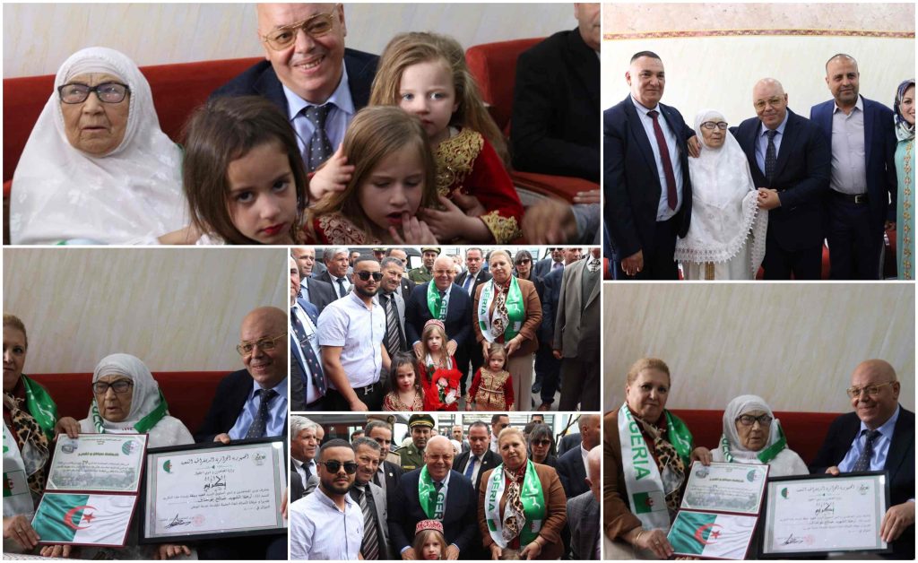 قام وزير المجاهدين و ذوي الحقوق السيد العيد ربيقة، بزيارة كل من_ أرملة الشهيد فيالة كافي (1)