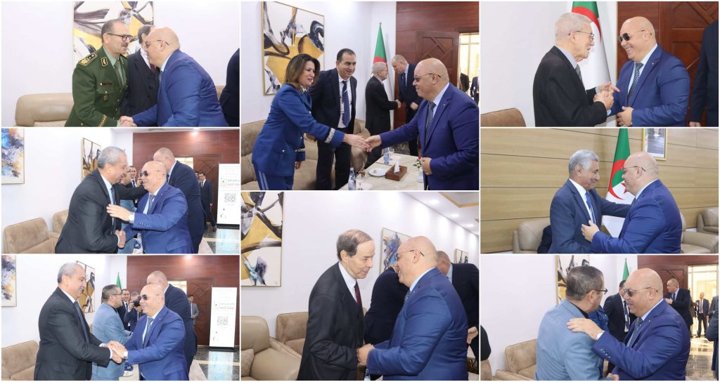 وزير المجاهدين وذوي الحقوق السيد العيد ربيقة ، يستقبل ضيوف الملتقى الدولي حول الأمير عبد القادر الجز (1)